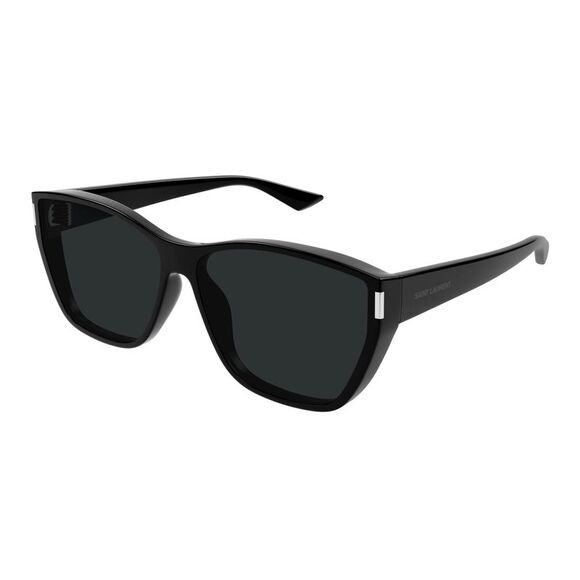 Saint Laurent SL 758-001 Cat-Eye Sunglasses in Shiny Black with Grey Lenses - Picture 1 of 3